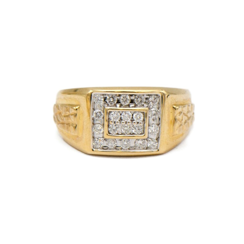 Men's 14k Yellow Gold Diamond Ring
